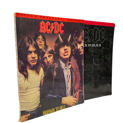 2 x AC/DC Guitar tablature books: Back in Black & Highway to Hell