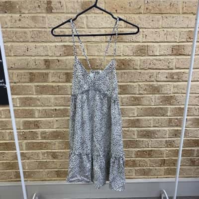 Atmos&Here Womens  Juliana Mini Dress Cream Speckle Size 8 