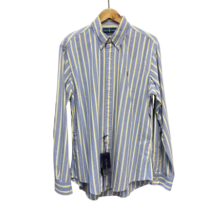 Ralph Lauren Mens  Size L Long Sleeve Shirt Blue / Yellow 
