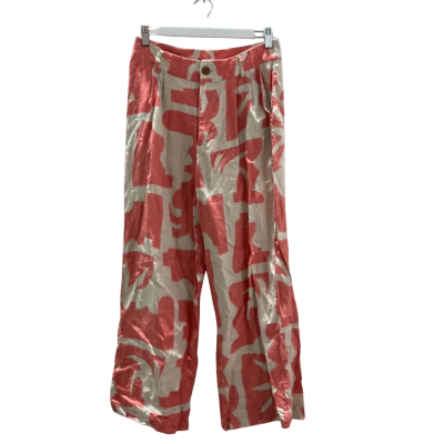 Gorman 100% linen Women’s Size 10 Ankle Length Peach Patterned Pants