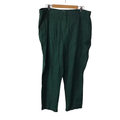 Sussan Womens Size 20 Dark Green Linen Linen Pants