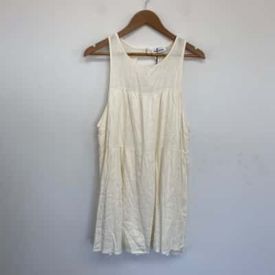 Atmos&Here White Bianca Mini Dress  Size 14 
