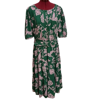 Review Womens  Size 16 Casual Dress Floral / Green / Purple 