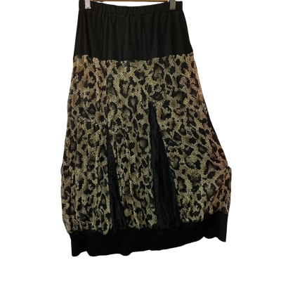 Verge Womens  Size 10 Maxi Skirt Beige / Black  