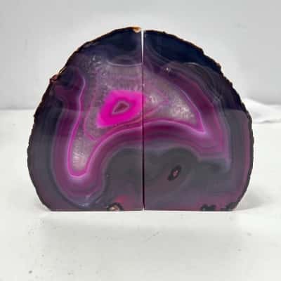 Purple Agate Geode Bookends 2kg