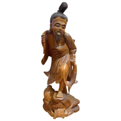 Carved wooden statue 