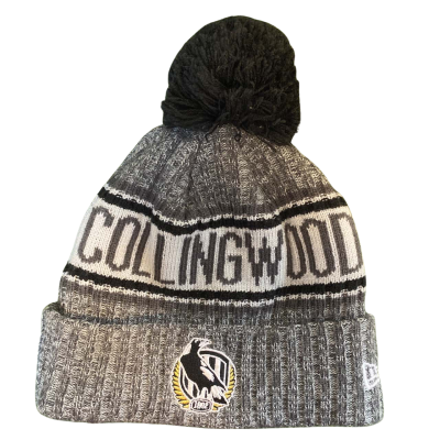 Collingwood Magpies Beanie With Pom-Pom