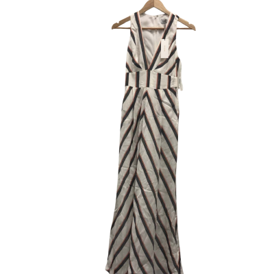 Sheike Black/Pink/Stripe Size 6 Maxi Dress BNWT$179