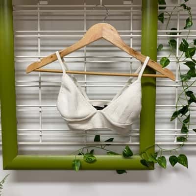 Camilla & Marc Womens Willow Knit Bralette White Size XS  RRP $200