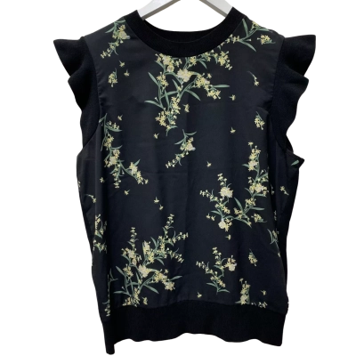 Ted Baker Womens  Size 2 Sleeveless Top Black / Floral 