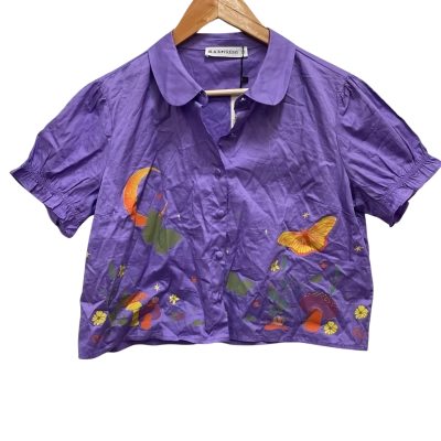 Black Friday Lilac Scenic Nights Blouse Size 12