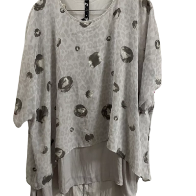 BNWT Taking Shape Womens  Size 18 Blouse Grey / Pattern 