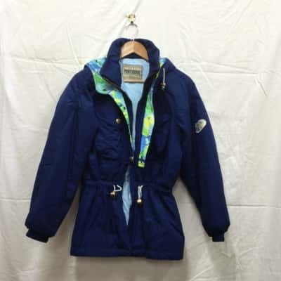 Point Square Womens Blue Coat 