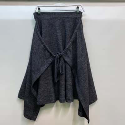 ALPHA60 Size XS Wool Skirt With Front Wrap 