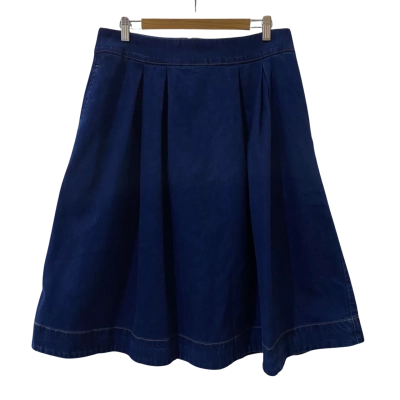 Review Womens  Size 14 A-Line Blue Denim Midi Skirt 