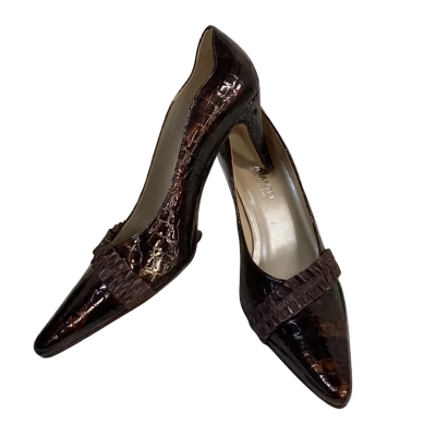 Taranto Womens Size 9.5 Leather Heels Brown 