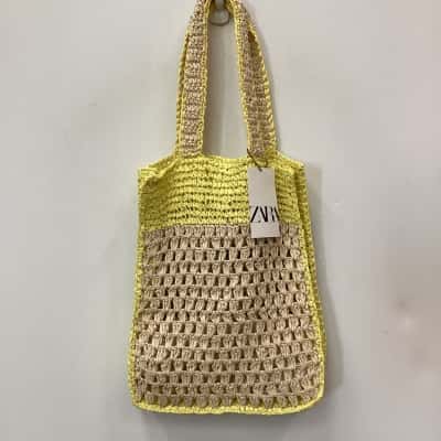 NEW - Zara Raffia Tote Bag