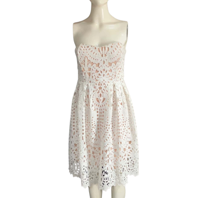 Seed Heritage Womens  Size 8 Cocktail Dress White 