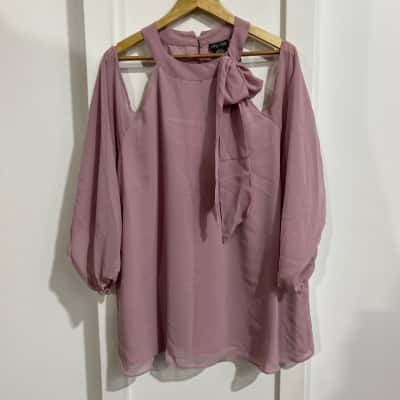 City Chic Womens Pink Off-the-Shoulder Top