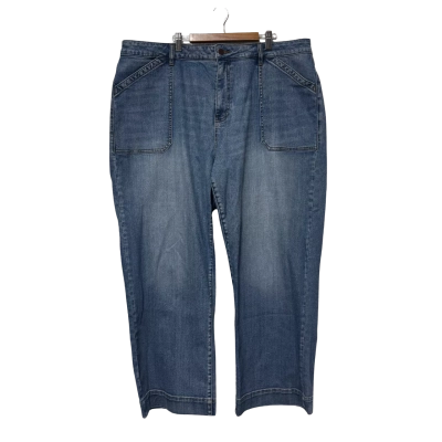  White & Co BNWT Catalina  Size 20 Wide Leg Jeans Mid Wash