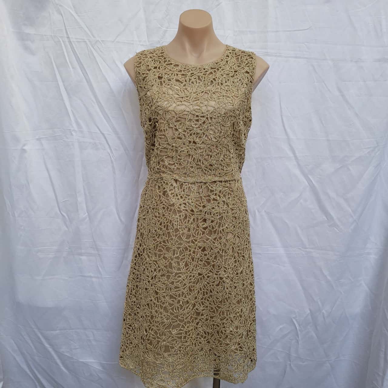ELIE TAHARI Womens Formal Dress Gold