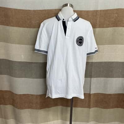 Tommy Hilfiger Mens  Size L Polo Shirt Other / Pattern / White 