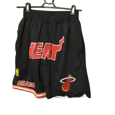 JUST DON Mens  Size M MIAMI HEAT Basketball Shorts Black  