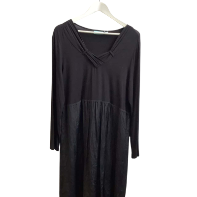 Brand New Blue Illusion Womens Size XL Long Sleeve Midi Black Dress