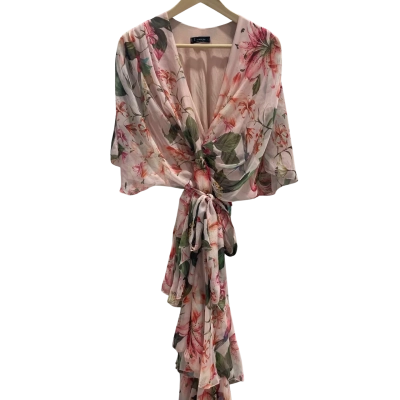 L’Amore Hummingbird Floral Dress Size L