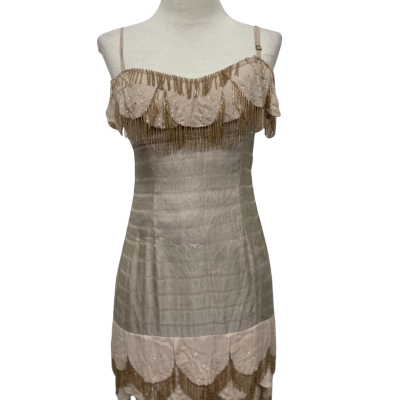 This AMAZING ATTENTION TO DETAIL DRESS BY  be Seduced Luxe Womens Cocktail Dress Nude / Pink  