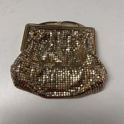  Womens coin Purse aluminium mesh  Gold coloured