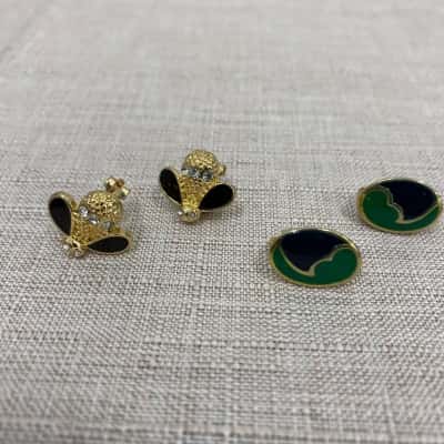 Unbranded Women's Clip On Earrings 2 Pairs (Costume Jewellery)