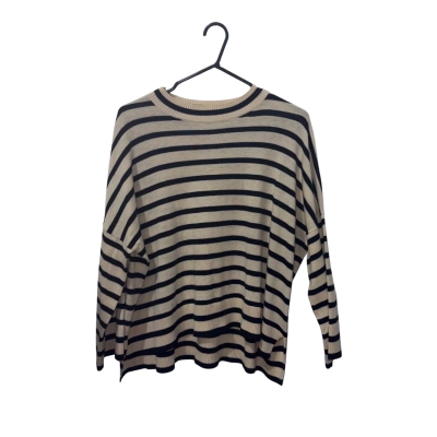 Gorman Beige & Black Striped Top Size 12  ( please see Description)