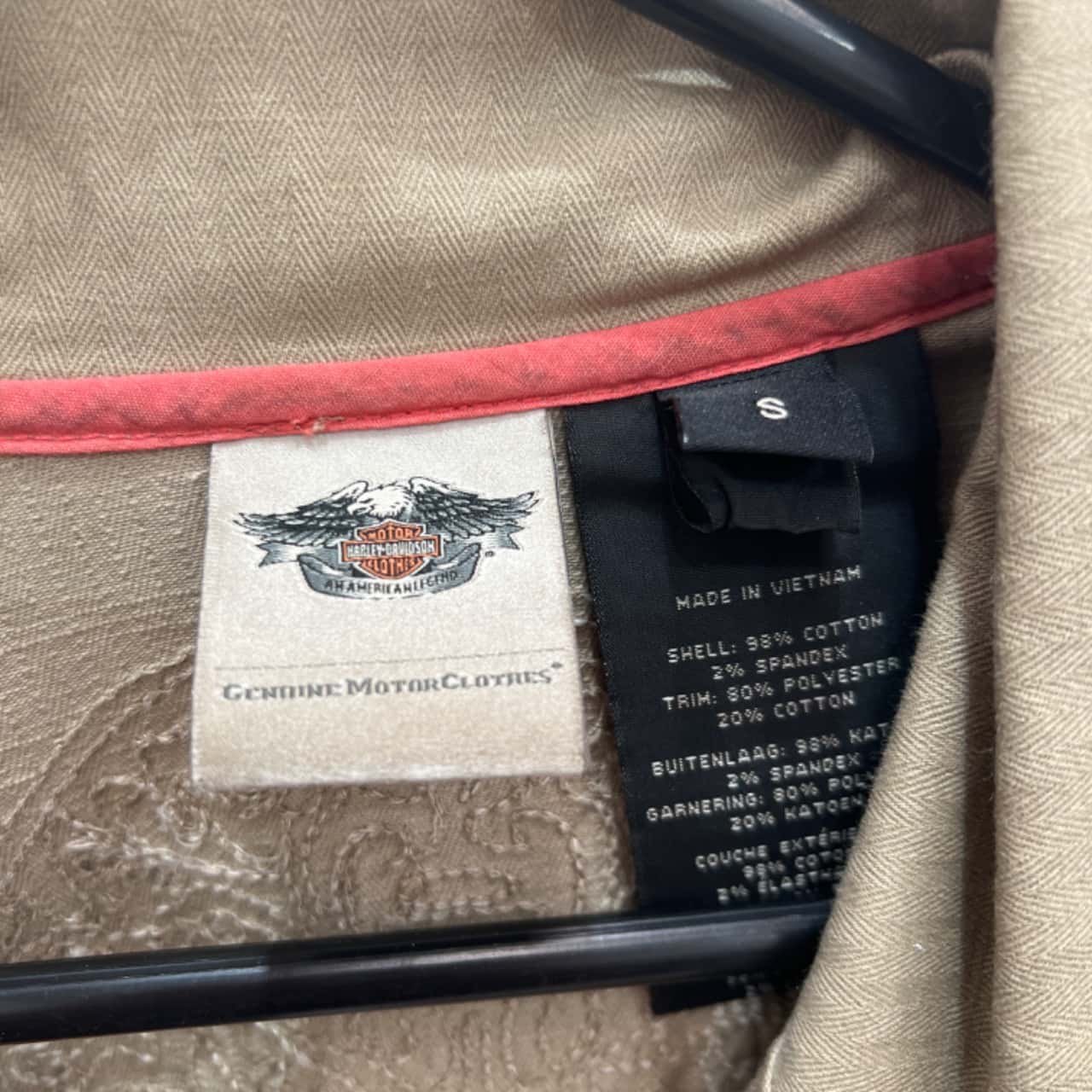 Harley Davidson Womens Jacket Size S Khaki(s)