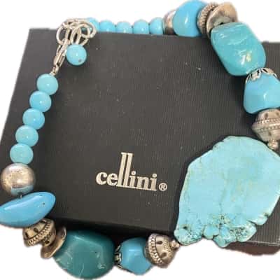 Cellini Womens Necklace Blue 