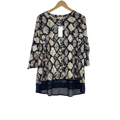 W. Lane - Animal Woven Hem Top (Size L)