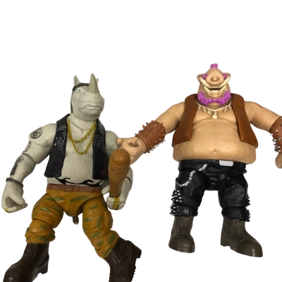 2015 Playmates Action Figure Rocksteady Bebop Teenage Mutant Ninja Turtles TMNT