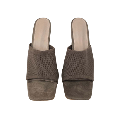  Womens  Size 41 Brown Slip on Heels 