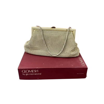 Vintage Glomesh Mesh Handbag Cream in Original Box