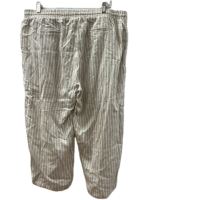 W.Lane Womens pants Size 18 Beige / Striped / White 