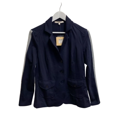 Noni B Womens Size 10 Evening Blue Ponte Lurex Jacket 