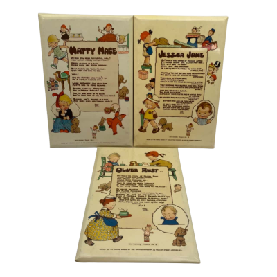 3x Vintage Dental Board of UK ‘Cautionary Tales’ Wall Plaques