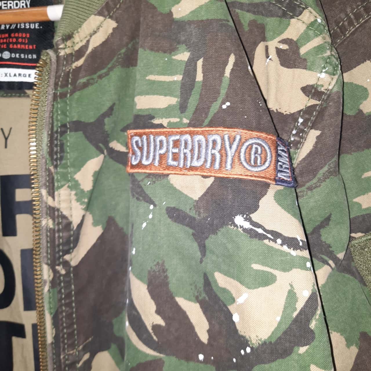 Superdry Rookie Edition Military Issue Camo Jacket Green Brown Men's ...