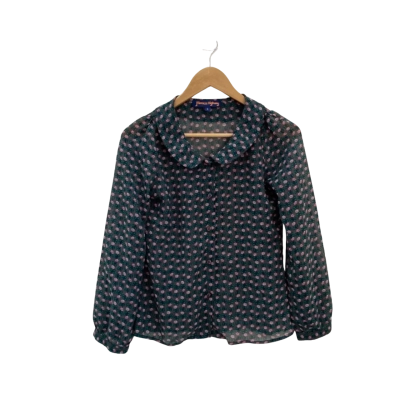 Princess Highway Womens  Size 6 Long Sleeve Blouse Floral / Grey 