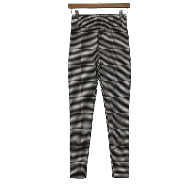  Freez   Size 6 Jeggings / Slim Fit Pants Black  / Gingham / White 
