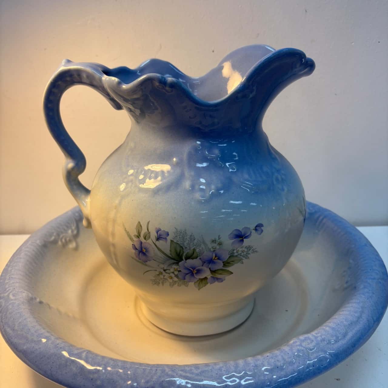 Vintage wash Basin Bowl \u0026 Pitcher and Jug (s), image size:1280x1280