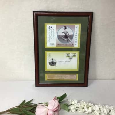 Australia Post "Australian Olympic Legends" Marjorie Jackson Framed Sporting Memorabilia