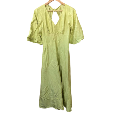 Country Road Chartreuse Linen Blend Dress Size 6