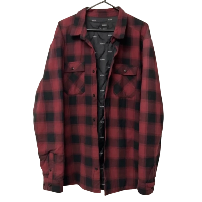 Men’s RVCA Size XL Red Checked Winter Jacket