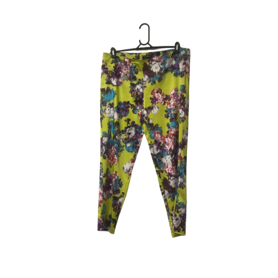 Womens Harry Who Size 14 Leggings Floral/ Multicoloured / Lime Green